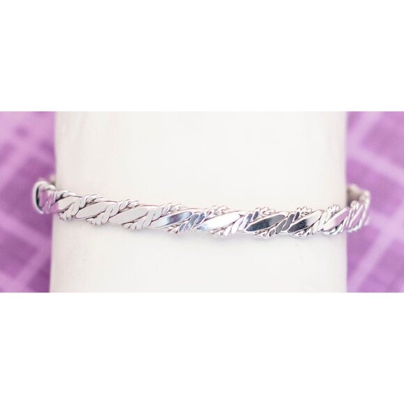 Vintage Braided Rope Simple Bangle Bracelet 7 3/4 Inch by Avon - V12 - Picture 2 of 3